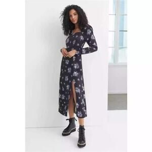 Anthropologie Maeve Hedy Ruffled Floral Smocked Midi Dress Size 14P